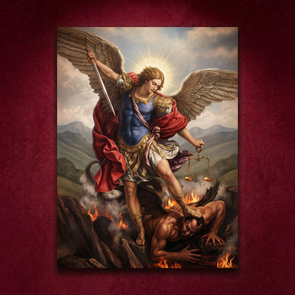 የሊቀ መላእክት የቅዱስ ሚካኤል ሥዕለ አድኅኖ - Archangel Saint Michael Premium Icon