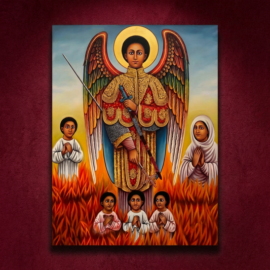 የሊቀ መላእክት የቅዱስ ገብርኤል ሥዕለ አድኅኖ - Archangel Saint Gabriel Premium Icon