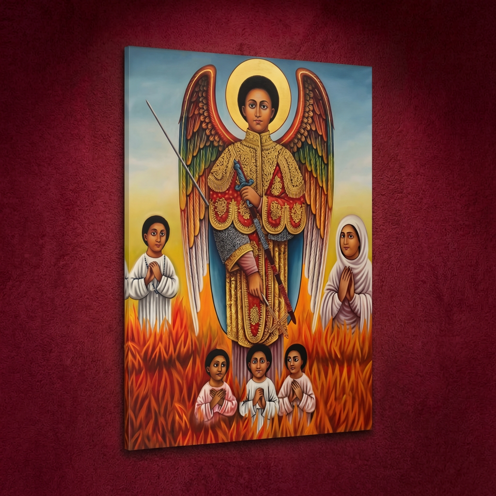 የሊቀ መላእክት የቅዱስ ገብርኤል ሥዕለ አድኅኖ - Archangel Saint Gabriel Premium Icon