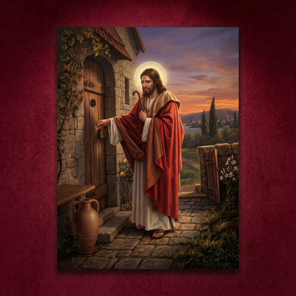 የመድኃኔዓለም ሥዕለ አድኅኖ (የልብን በር ሲያንኳኳ) - Christ at the Door of the Heart Icon