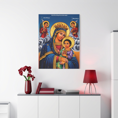 የቅድስት ድንግል ማርያም ምስለ ፍቁር ወልዳ ሥዕለ አድኅኖ - Virgin Mary & Child Jesus Icon