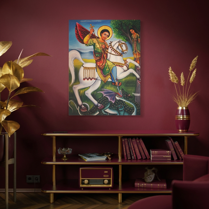 የቅዱስ ጊዮርጊስ ሥዕለ አድኅኖ - Saint George Premium Orthodox Icon