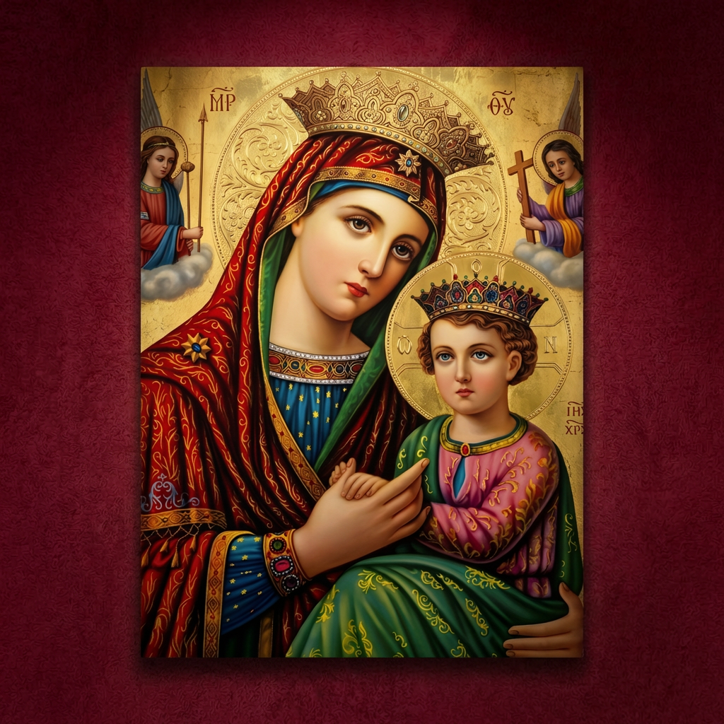 የቅድስት ድንግል ማርያም ከልጇ ጋር ሥዕለ አድኅኖ - Virgin Mary & Child Jesus Icon