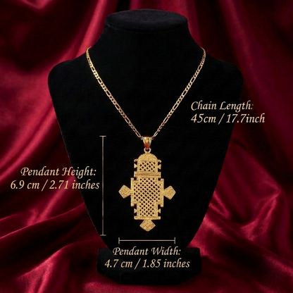 Traditional Woven Meskel Pendant – (የተዋሕዶ መስቀል የአንገት ሐብል)