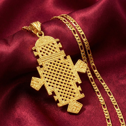 Traditional Woven Meskel Pendant – (የተዋሕዶ መስቀል የአንገት ሐብል)
