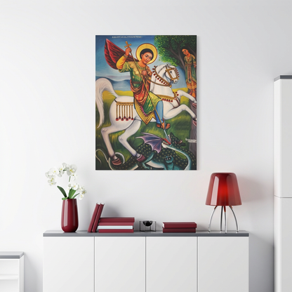 የቅዱስ ጊዮርጊስ ሥዕለ አድኅኖ - Saint George Premium Orthodox Icon