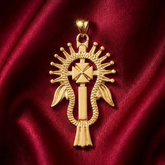 Authentic Ethiopian Cross Necklace & Studs – (የተዋሕዶ መስቀል እና የጆሮ ጌጥ)